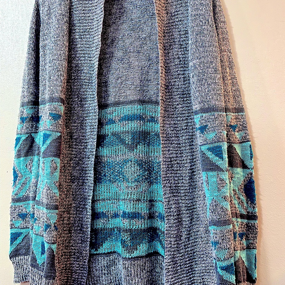 Teal Aztec Cardigan!